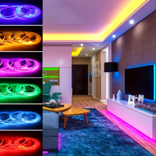 32.8ft/10m LED light strips, 24V, 2835 120LED/M, for home decor, plastic material, DC power.