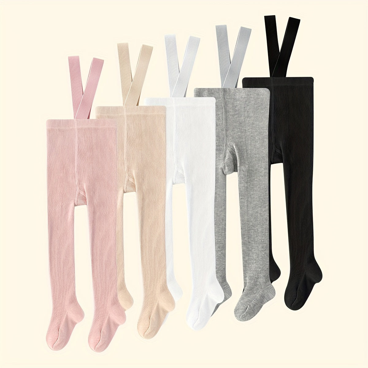 Cute and comfy solid color pantyhose with belt for baby girls, a creative gift for all seasons.