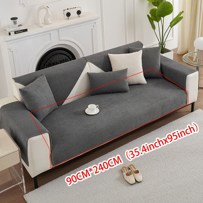 Anti-splash, all-season velvet sofa cushion with anti-cat scratch, pet-friendly, anti-slip, and dustproof features.