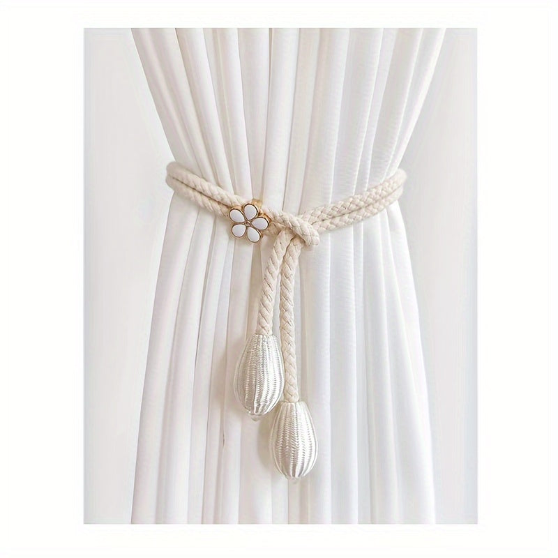 Enhance Your Home Decor with Set of 2 Adjustable Buckle Curtain Tiebacks in Classic Style - Ideal for Holding Curtains & Drapes in Bedroom, Living Room, and Beyond. Simple Installation, Long-lasting Durability, and Versatile Usage.