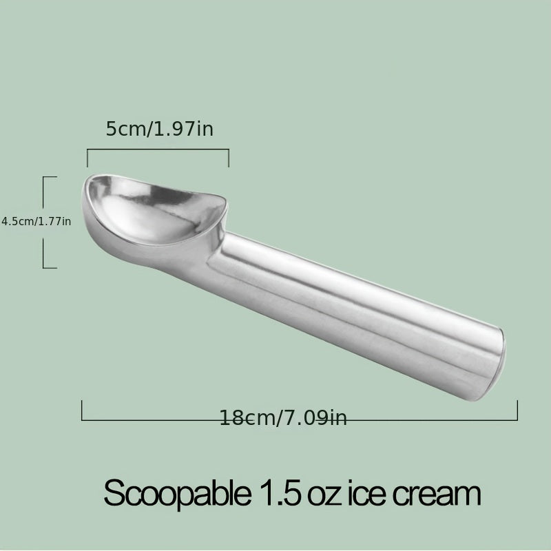 Ложка для мороженого из нержавеющей стали с триггером - прочная и удобная в использовании для порционирования и подачи