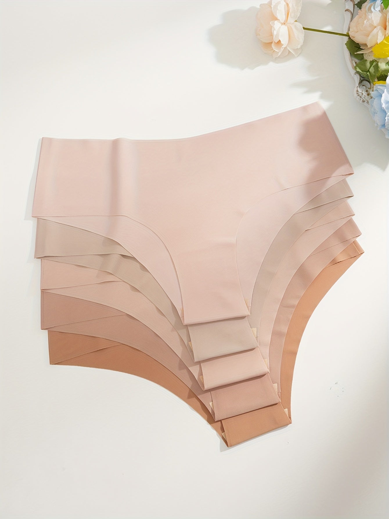 5 Simple Solid Hipster Panties: Comfortable, Seamless, Low Waist. Women's Lingerie & Underwear.