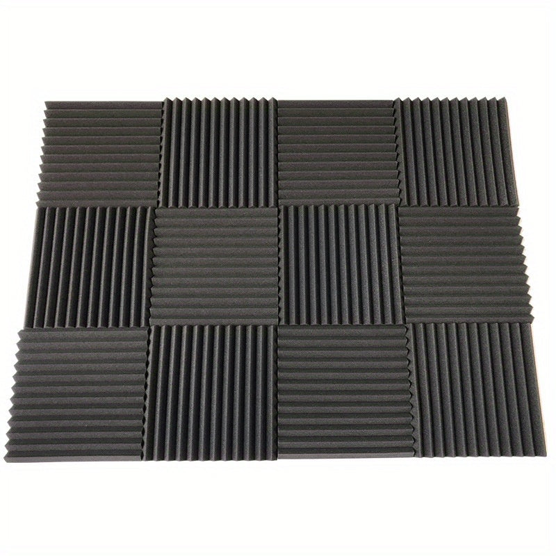 10pcs HERTBER High-Density Flame Retardant Acoustic Foam Panels for soundproofing in various settings.