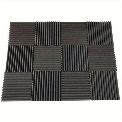 10pcs HERTBER High-Density Flame Retardant Acoustic Foam Panels for soundproofing in various settings.