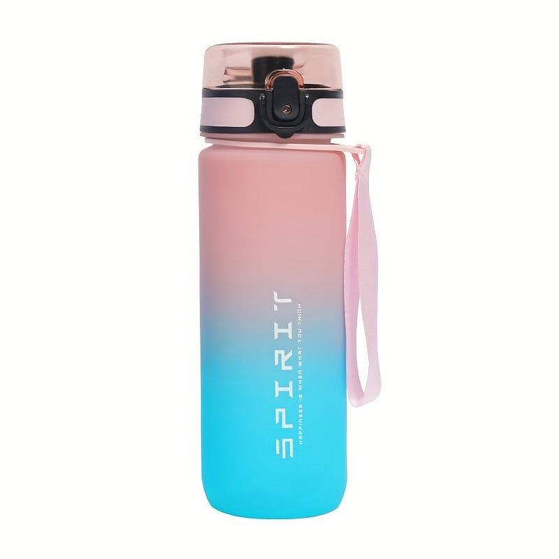 Large capacity frosted sports water bottle with a 1pc design, guaranteed leak proof and visually appealing. Easy to carry and free of bisphenol A, making it safe for fitness enthusiasts, students, and outdoor enthusiasts alike.