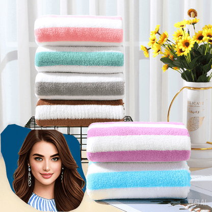 73.0cm x 32.99cm Striped Towel Set: Quick-drying, absorbent, and skin-friendly bath towels. Perfect for home bathrooms and ideal as Valentine's Day gifts.