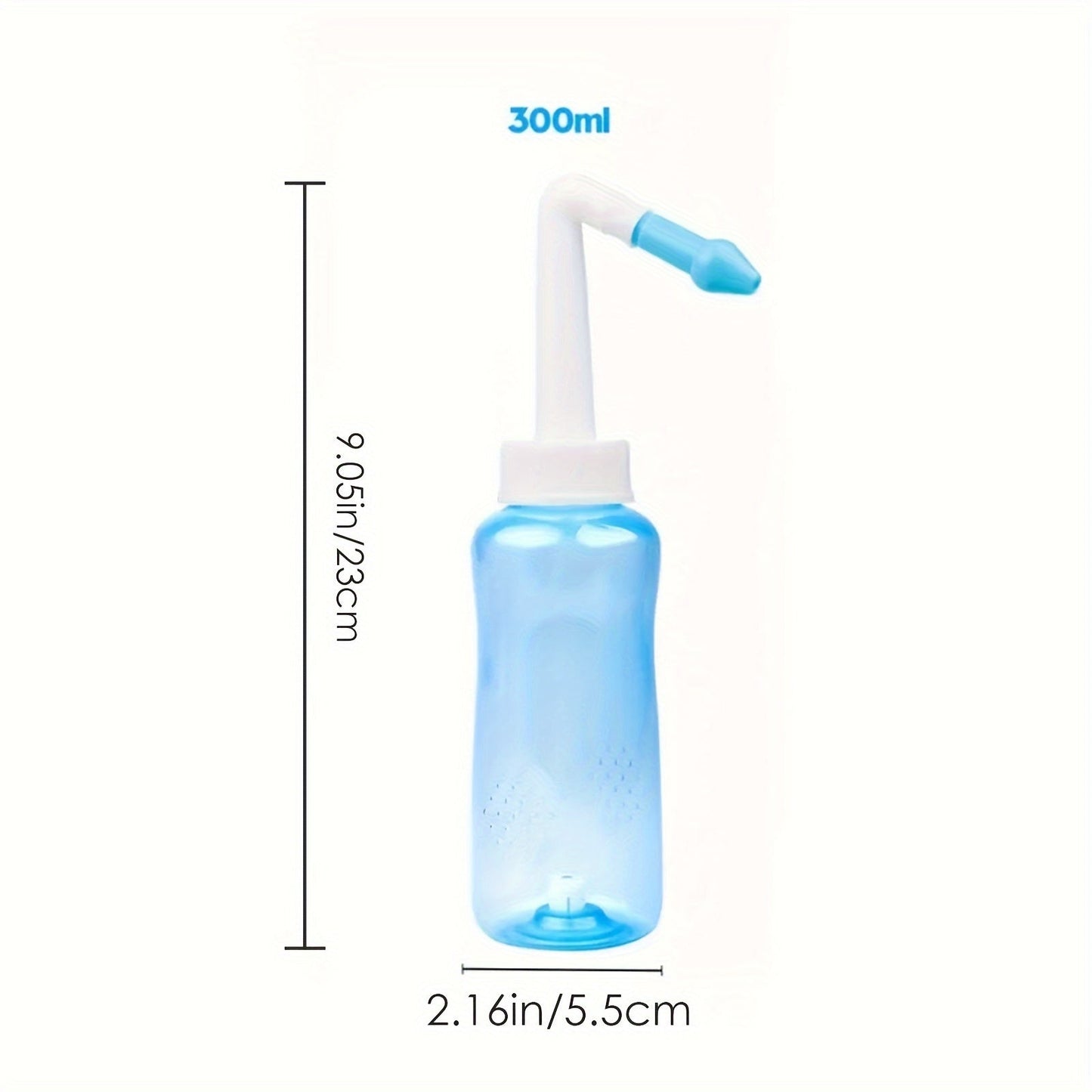 Set of nasal wash bottles that are BPA-free - Comes in 300/500ml sizes, perfect for sinus relief, allergies, and cold care - Great for adults and essential for home cleaning.