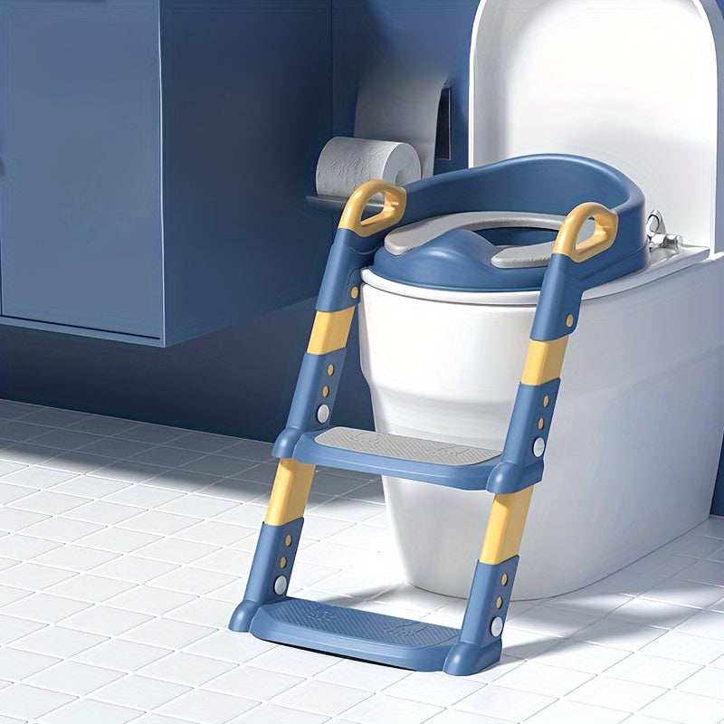 Adjustable Toilet Training Seat with Step Stool Ladder and Handle