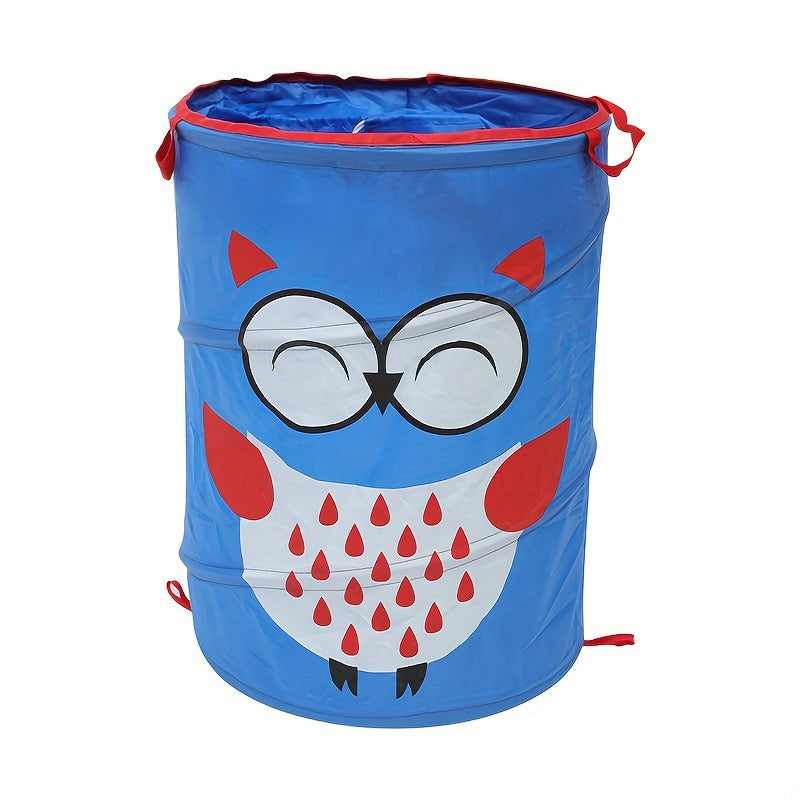 1 piece of Cute Design Large Toy Basket Organizer, Storage Bin for Toys, Clothes, and Clothing, Collapsible Laundry Basket in Beetle, Bumblebee, Owl, or Monkey design for Kids.