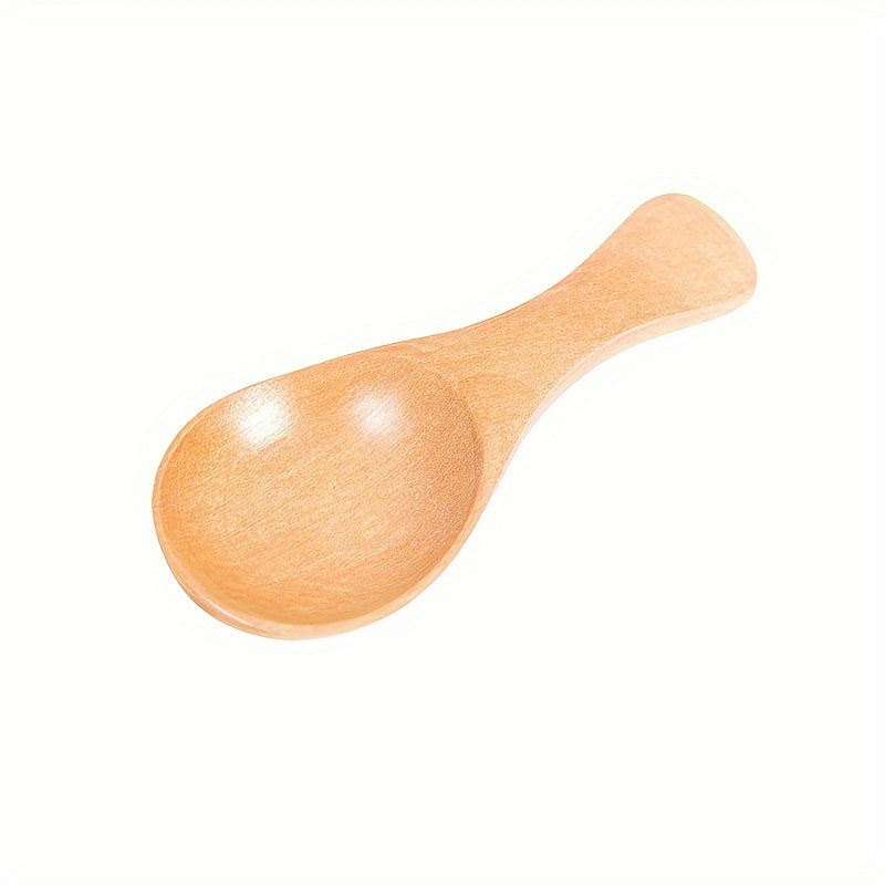 Get this 1 piece Wooden Miniature Spoon with a 3.15 inch/8 cm exquisite short handle, ideal for home use. Perfect for seasoning, ice cream, dessert, tea, yogurt, baby formula, and a variety of school supplies. Great for back to school season.