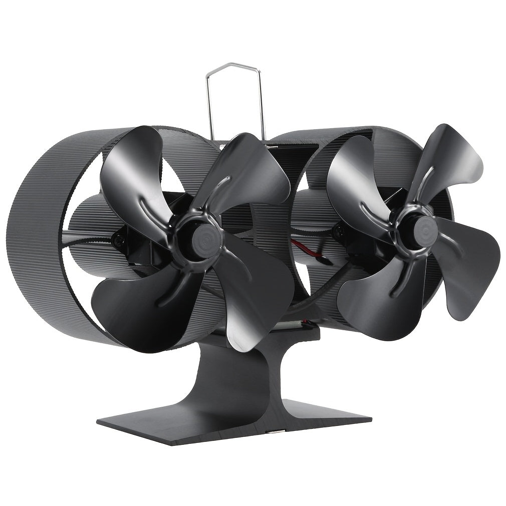 Wood stove fan with 8 blades operates quietly and is heat-powered, perfect for use with wood, gas, pellet, or log burners. Improves air circulation and helps lower energy expenses.