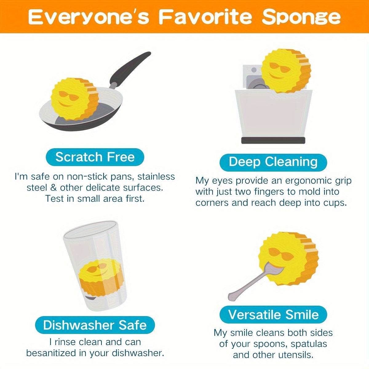 Get the ultimate cleaning tool with the 1 Pack Home Times Scrub Master Color Sponge. This BPA-free multipurpose dish sponge is scratch-free and made from polymer foam, making it stain and odor resistant. Perfect for cleaning in the kitchen, office desk