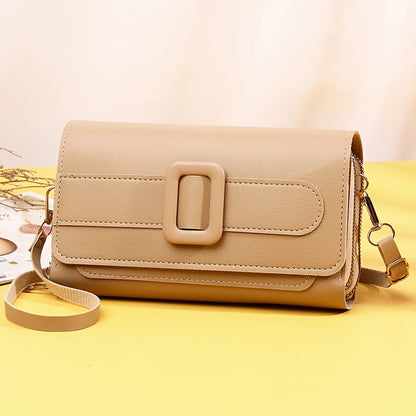 Stylish and practical solid color PU crossbody bag designed for women, ideal for work, evening events, parties, and Valentine's Day.