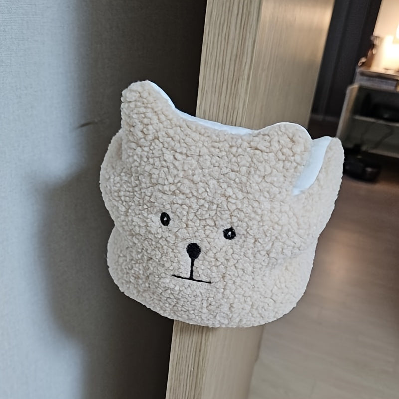 Animal-shaped Cartoon Door Stopper - Safe, Silent, and Windproof Clip for Protection – Light Brown/Ivory - No Latex