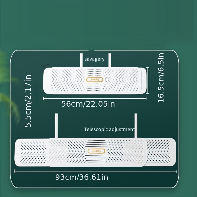 Adjustable Air Conditioner Wind Deflector: Enhance Cooling & Heating, Save Energy, Perfect for Home & Office - Thickened Anti-Direct Blow Vent Cover, No Power Required.