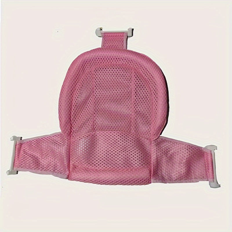 Bath Support Seat for Kids featuring Non-Slip Mesh - Available in Polyester with Pink or Blue Options for Children