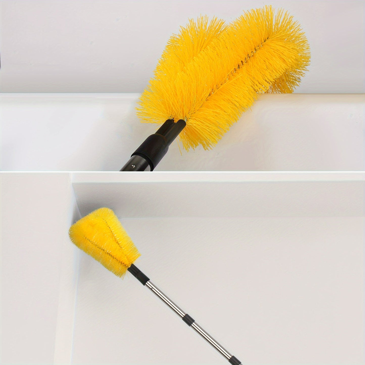 Extendable Gutter Cleaning Brush - Reach for Leaves & Debris, Stainless Steel, Adjustable, Durable