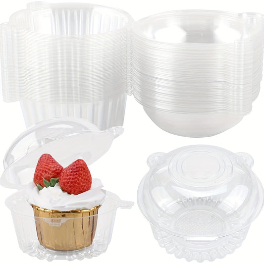 Clear Plastic Cupcake Boxes with Lids - 20/40pcs Set, Great for Muffins, Mousse, Pastry, and Sandwiches | Ideal for Parties, Holidays, and Bakeries