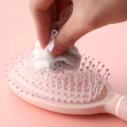 50 pieces of air cushion comb cleaning nets - a versatile hairbrush cleaner for use at home and outdoors, no batteries needed.