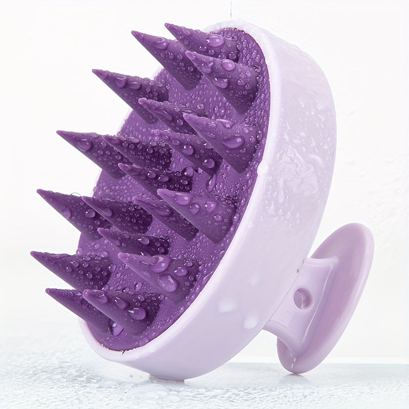 Silicone shampoo brush: Scalp and body massager, hair washing comb, shower and bath brush. No battery or fragrance.