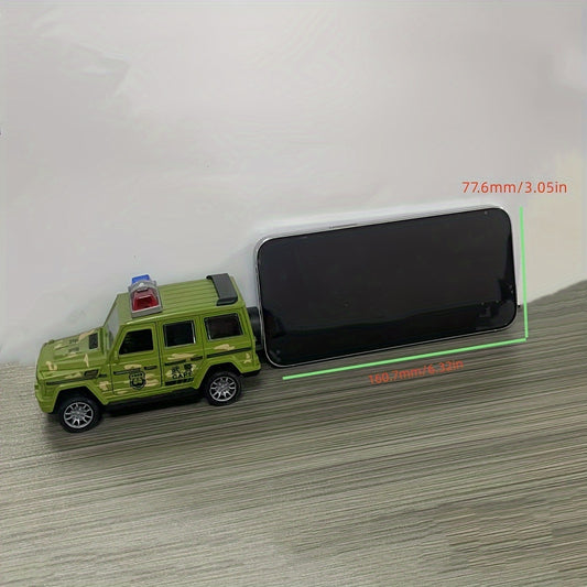 Durable toy cars with openable doors, police car, fire truck, and off-road models.