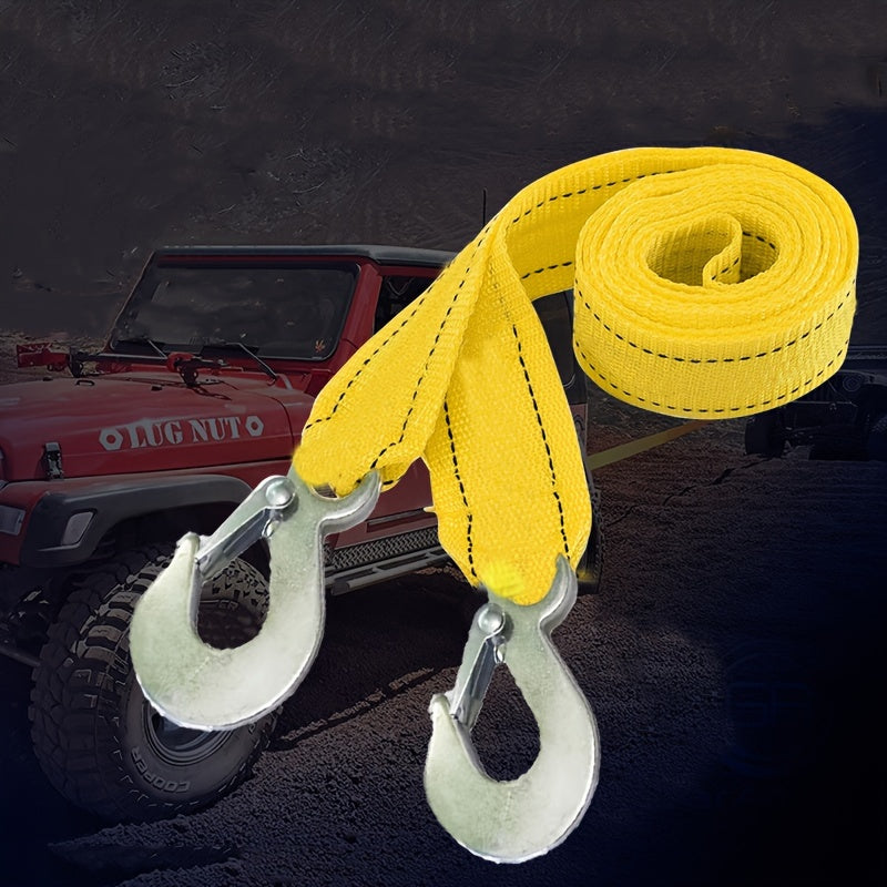 Durable 3 Ton Traction Rope, 3.91m Nylon Recovery Strap with Storage Bag - Perfect for Vehicle Recovery, Off-Roading.