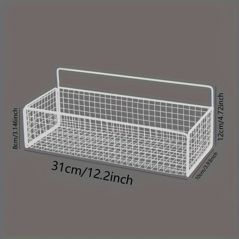 Contemporary Metal Wire Basket for Kitchen Storage: Dimensions 31cm x 12cm x 8cm