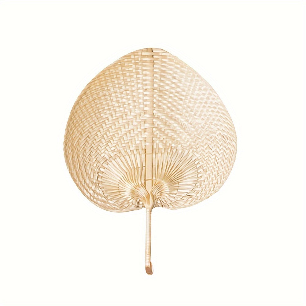 Handcrafted Bamboo Fans - Set of 4, with High-Quality Palm Leaf Design for Summer Cooling and Home Decor, perfect for Palm Tree Decor