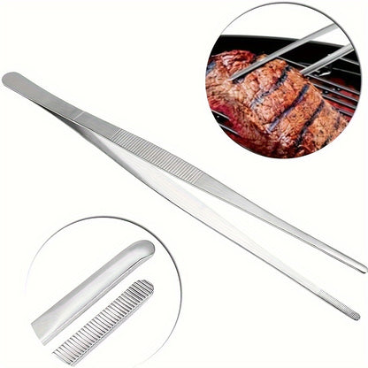 High-quality stainless steel tweezers for grilling and crafting, essential for the kitchen.