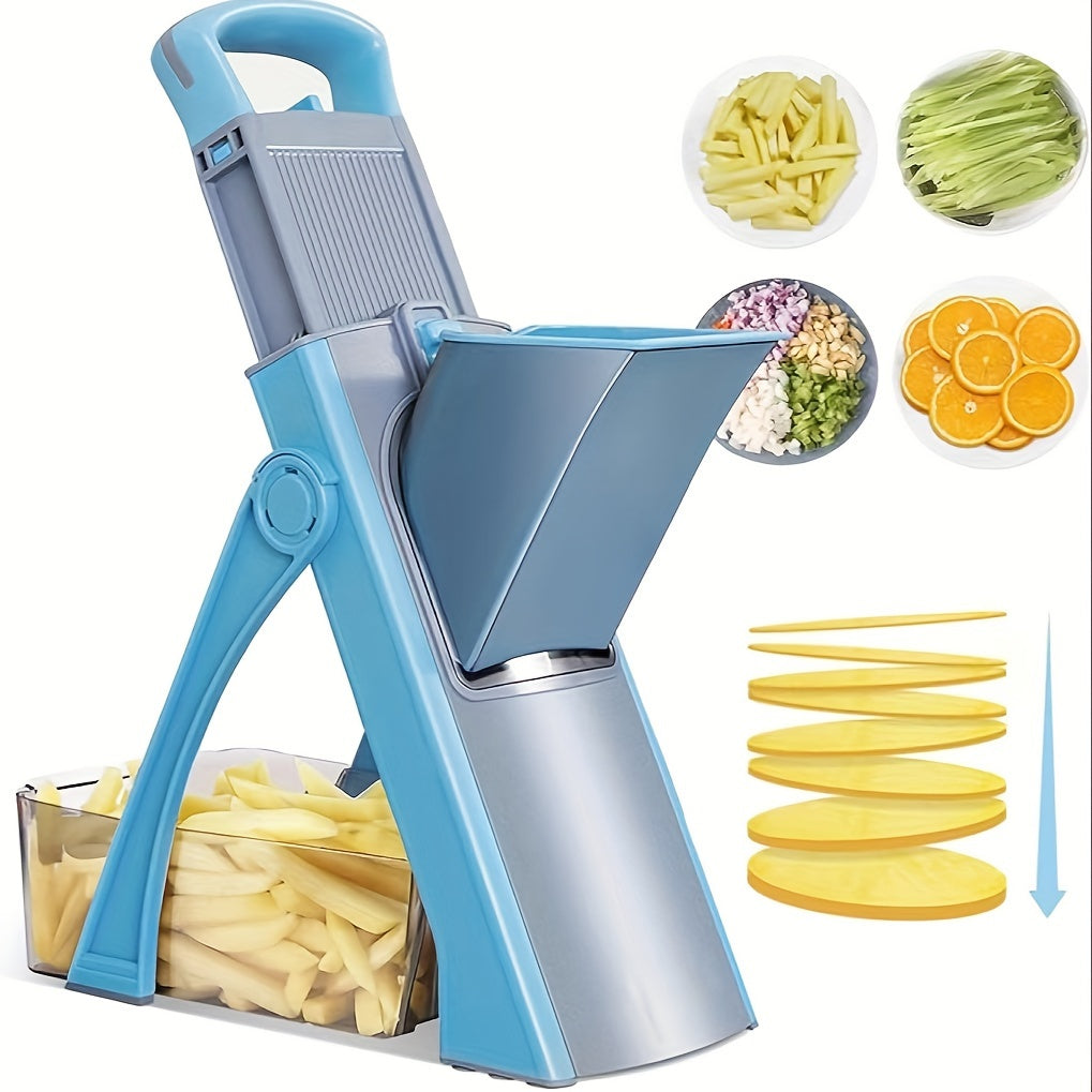 Stainless Steel Blade Manual Mandoline Slicer for Adjustable Thickness Julienne & Dicing, Large Vegetable Chopper, ABS Material, Rectangle Shaped Blade, No Electricity Required