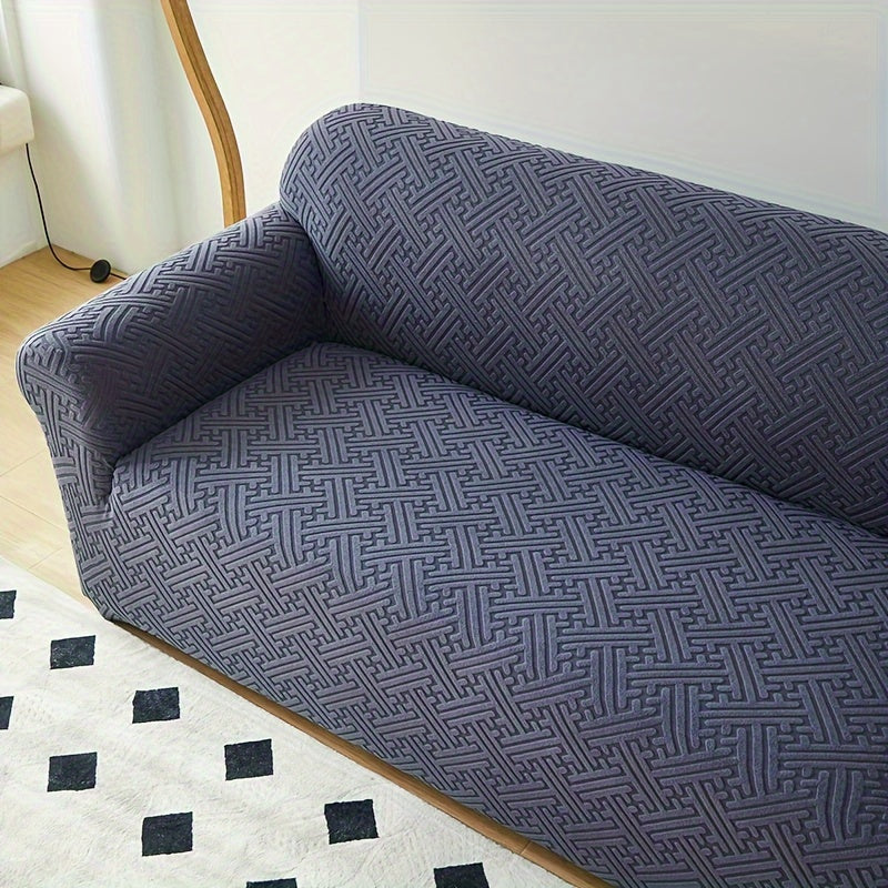 Universal sofa slipcover protects furniture in any room.