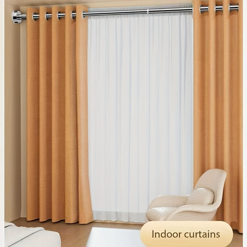 Contemporary Telescopic Stainless Steel Clothes Drying Rod, No-Drill Curtain Rod for Bathroom, Adjustable Retractable Rod for Bedroom, Balcony Hanging Bar for Clothes