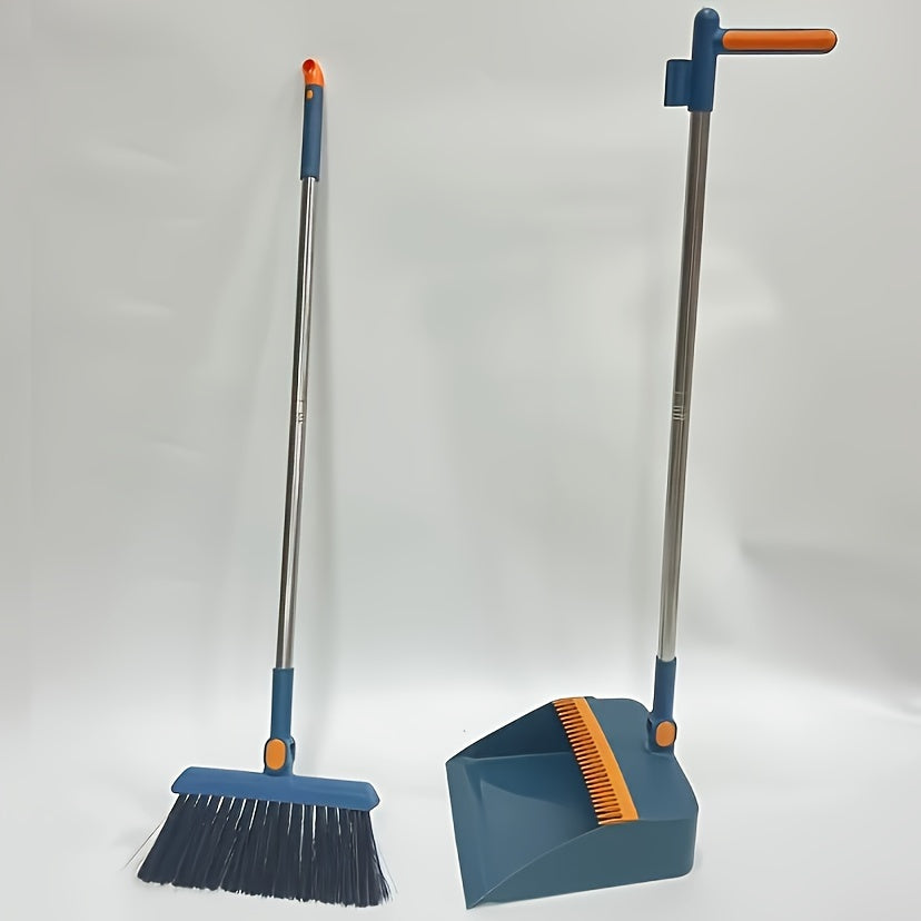 Multifunctional Broom and Dustpan Set for All Areas - Non-Stick, Effortless Cleaning for Home, Office, Kitchen, and Outdoors - Perfect for Living Room, Bedroom, Bathroom, and Outdoor Areas