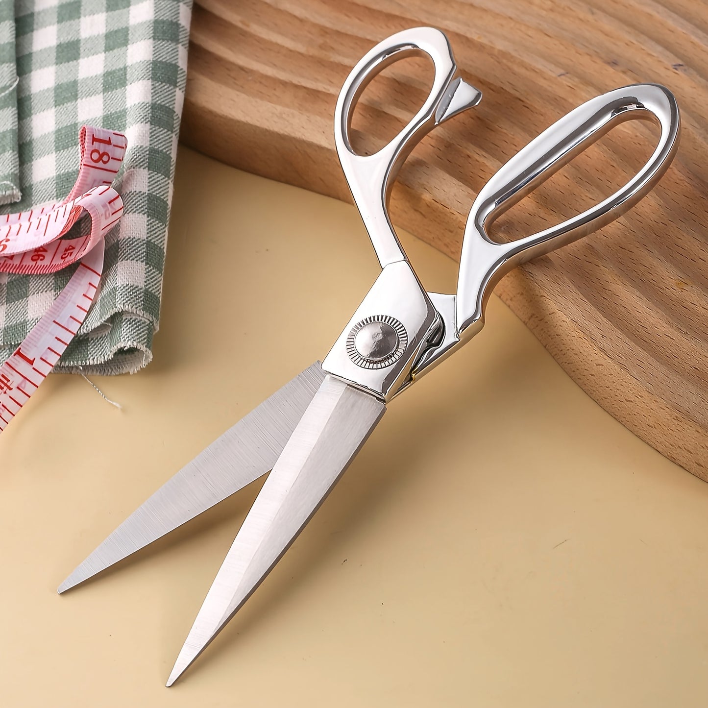 Premium stainless steel tailoring scissors with sharp blades for sewing and handicraft, perfect for home, office, and commercial use.