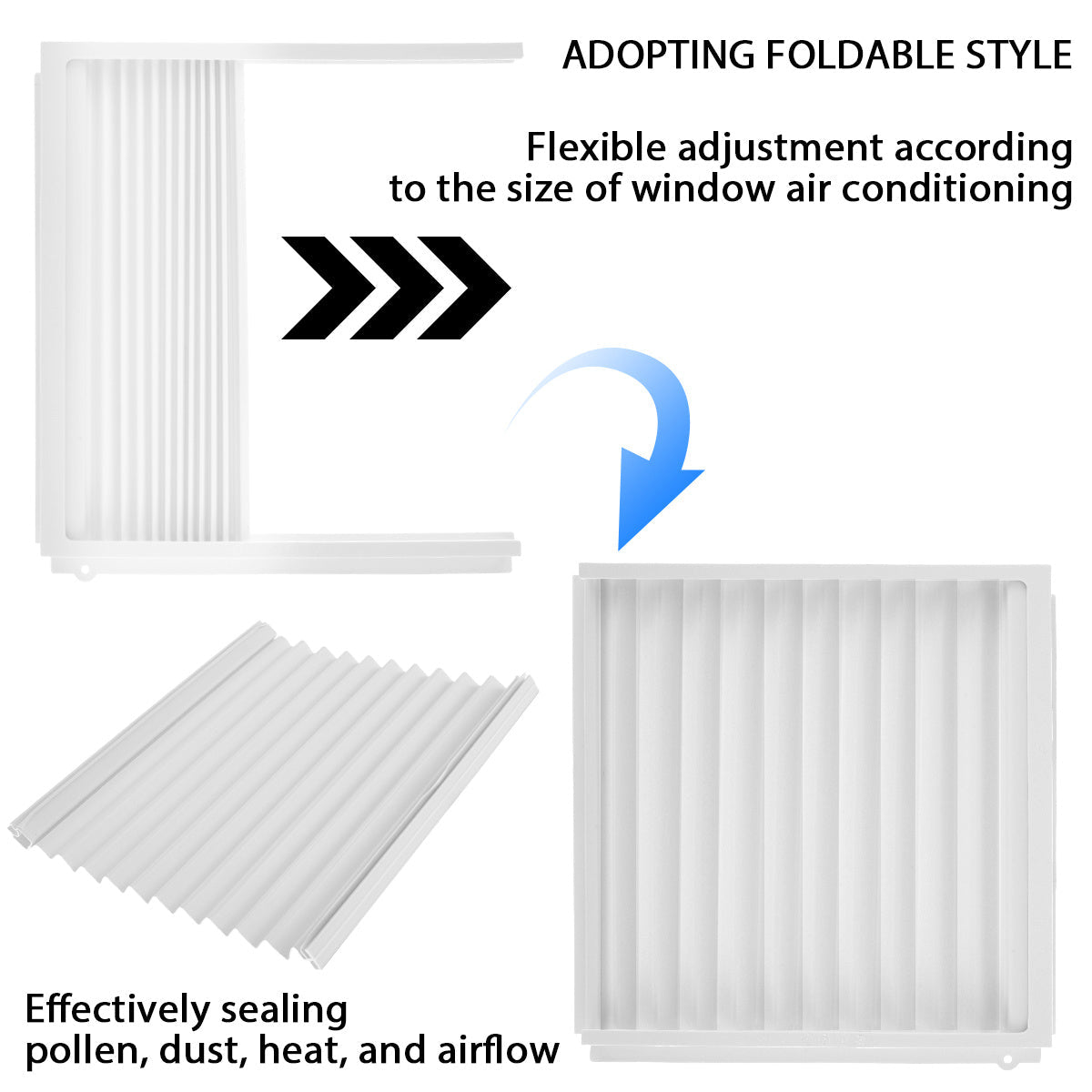 The Mamamax Adjustable Window Air Conditioner Side Panels and Frame Kit is designed to provide a dust-proof insulation solution for your AC unit. Made of easy-to-install PVC material, these filler panels require no power and effectively seal off heat and