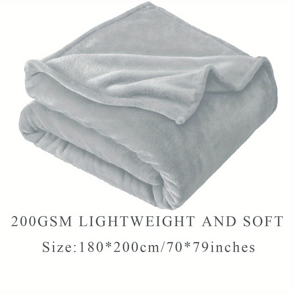 Solid Flannel Blanket, 200G, 1 piece