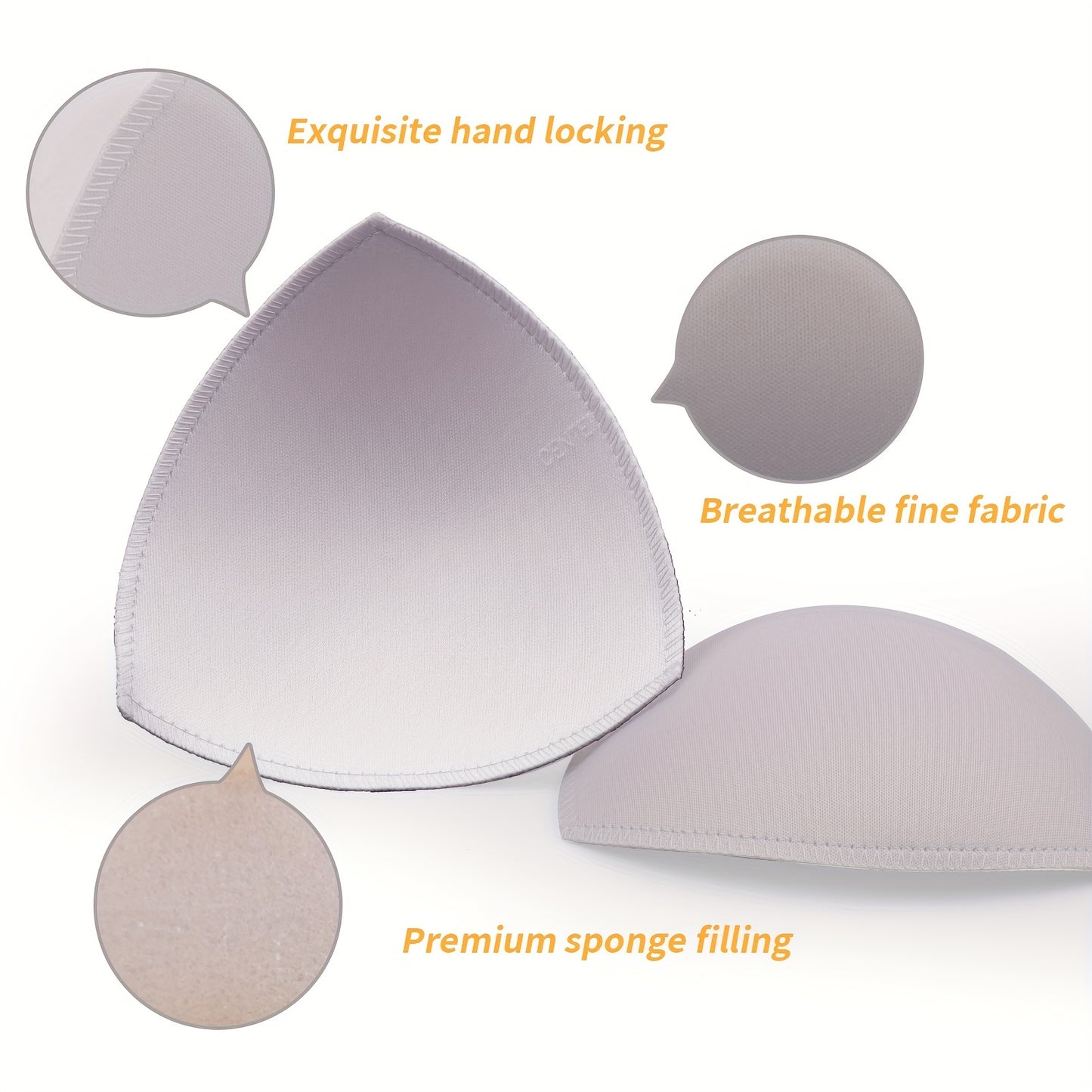 Triangle-shaped bikini pads for the beach.