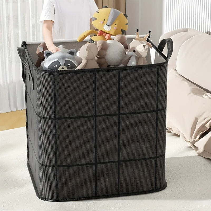 This durable polyester storage bag with handles is perfect for moving, travel, and organizing your dorm. It has a large capacity and is versatile, making it ideal for storing clothes, quilts, and more. While not waterproof, it is perfect for under-bed