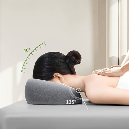 The Modern U-Shaped Memory Foam Face Pillow is a luxurious spa massage cushion that can be hand washed. It comes with a soft polyester cover, knitted fabric, and polyurethane filling for ultimate comfort. The zipper closure allows for easy removal and