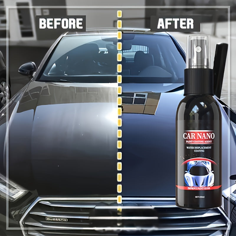 Top-of-the-line Nano Ceramic Coating Spray for ultimate car protection. Hydrophobic glass treatment and waterproof formula for cars.