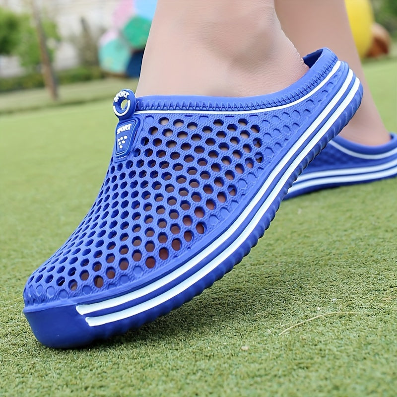 Men's trendy clogs for outdoor events, breathable water shoes with non-slip soles.