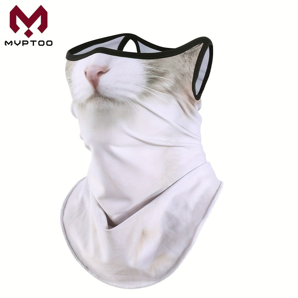 Stay warm and stylish with the MVPTOO 3D Printed Scarf featuring hanging ear loops and an animal print design. Ideal for cycling, motorcycling, and outdoor activities, this versatile accessory can be worn as a balaclava, full face mask, or neck warmer.