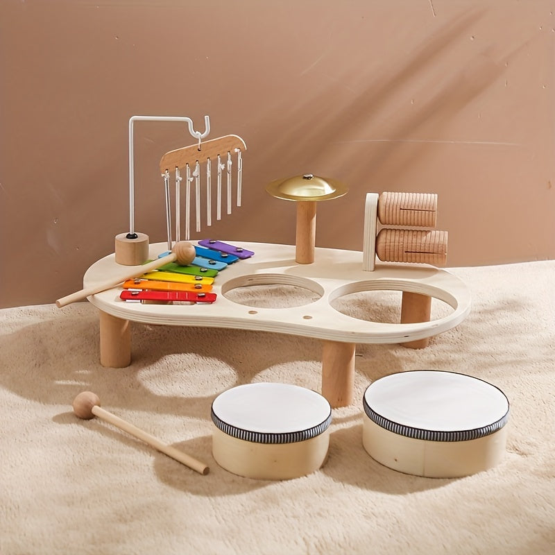 Winter music education toy for kids - portable and multifunctional percussion table for early learning and musical enlightenment.