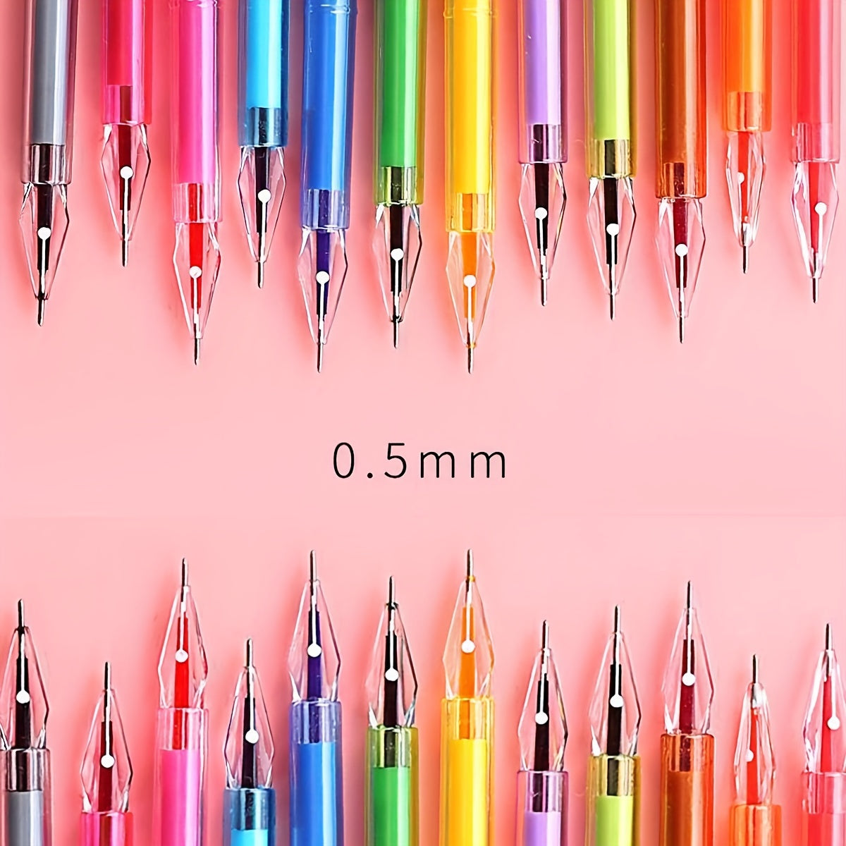 Set of 12 candy-colored 0.5mm refills for note-taking.