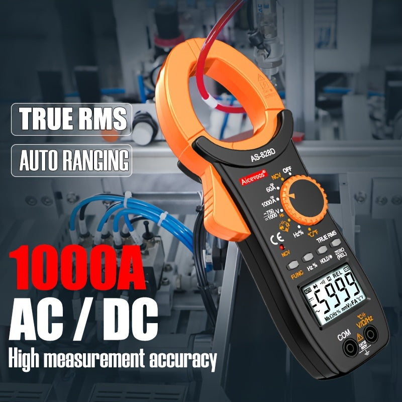 Aicevoos Digital Clamp Meter, 6000 Counts 600A/1000A AC/DC Current, Auto Rang, True RMS Multimeter Ammeter Voltage Tester with NCV.