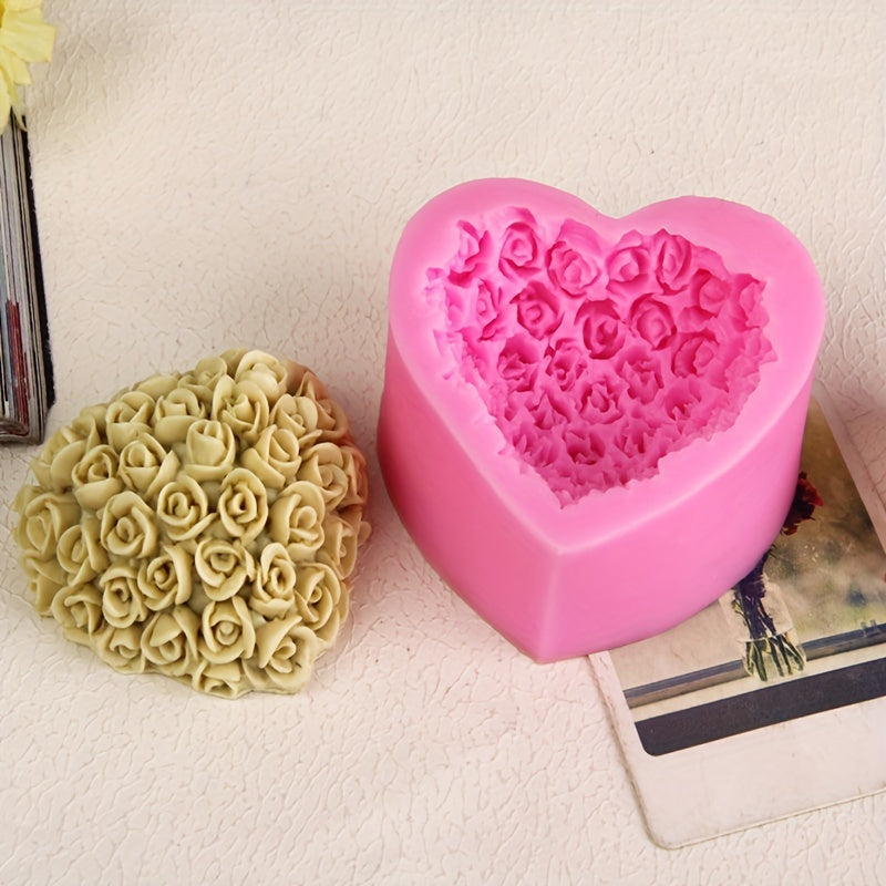 Rose Flower Shaped Silicone Mold for DIY Desserts and Baked Goods, Including Cake Decorating and Ice Cream Making