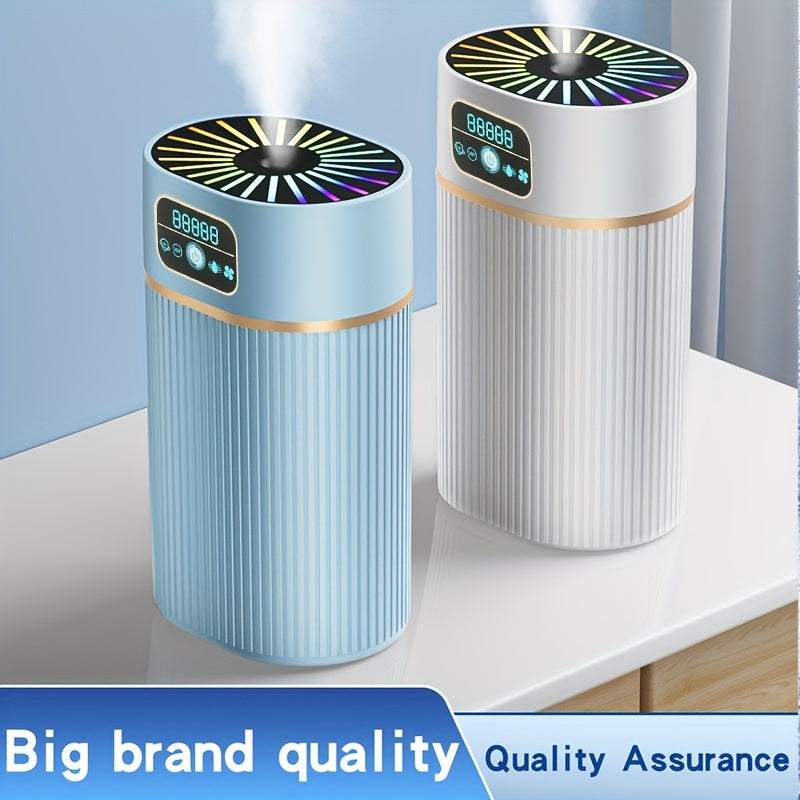 Portable USB-powered humidifier with colorful lights for home and office.