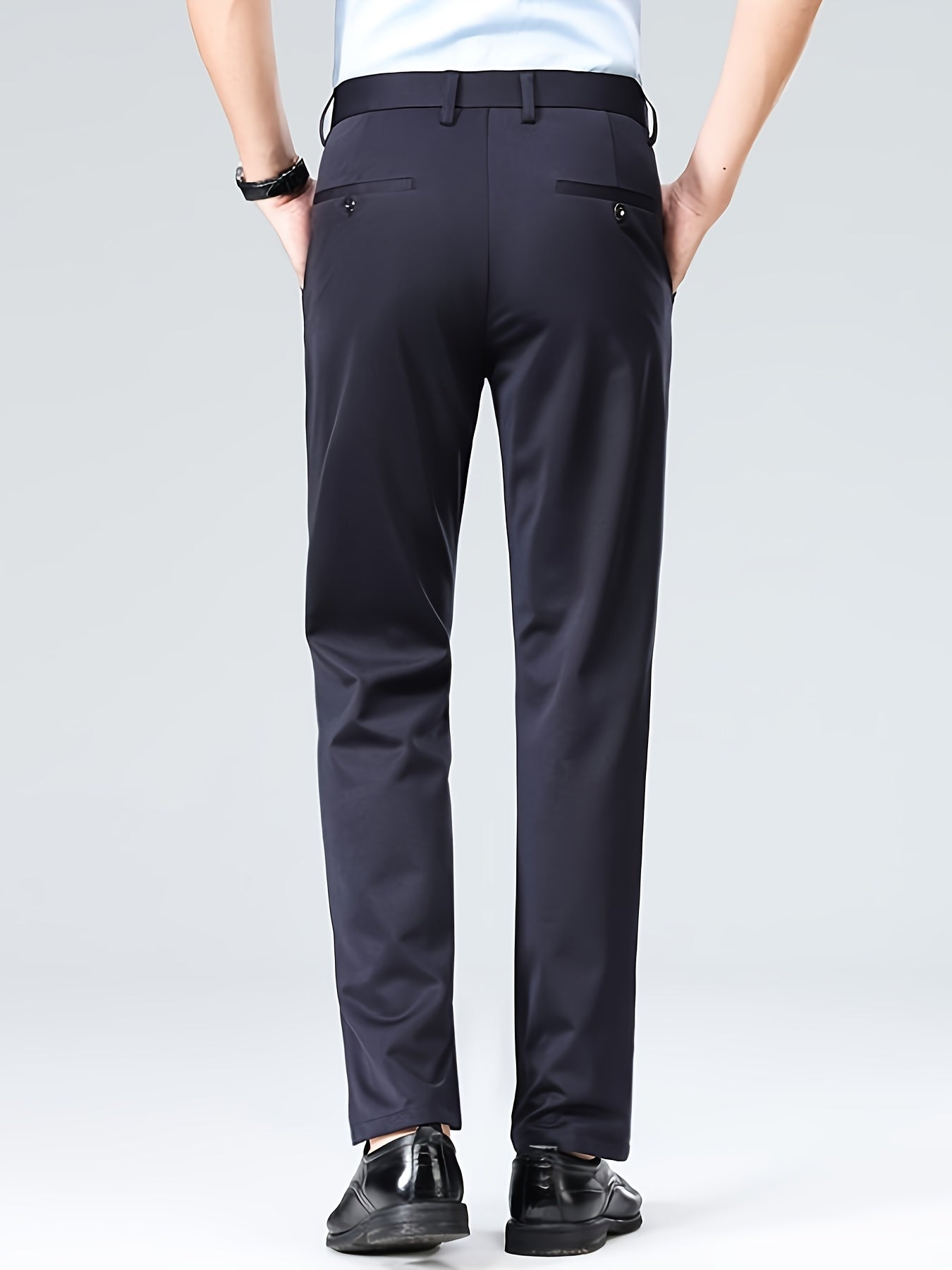 Men's versatile straight leg pants for daily wear, with chic business style.