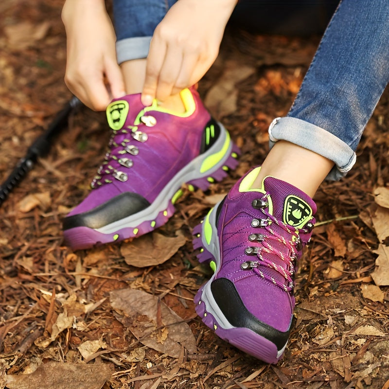 Durable trail footwear for women: breathable, non-slip, comfortable hiking sneakers.