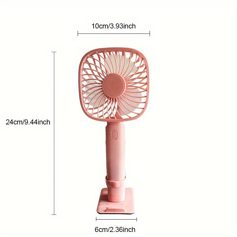 The Anyazhineng USB Rechargeable Handheld Mini Portable Fan offers 3 adjustable speeds, a strong wind, and button control. It is suitable for indoor and outdoor use, and comes with a cord included. This durable plastic floor fan is designed for use in